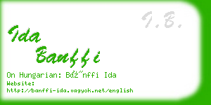 ida banffi business card